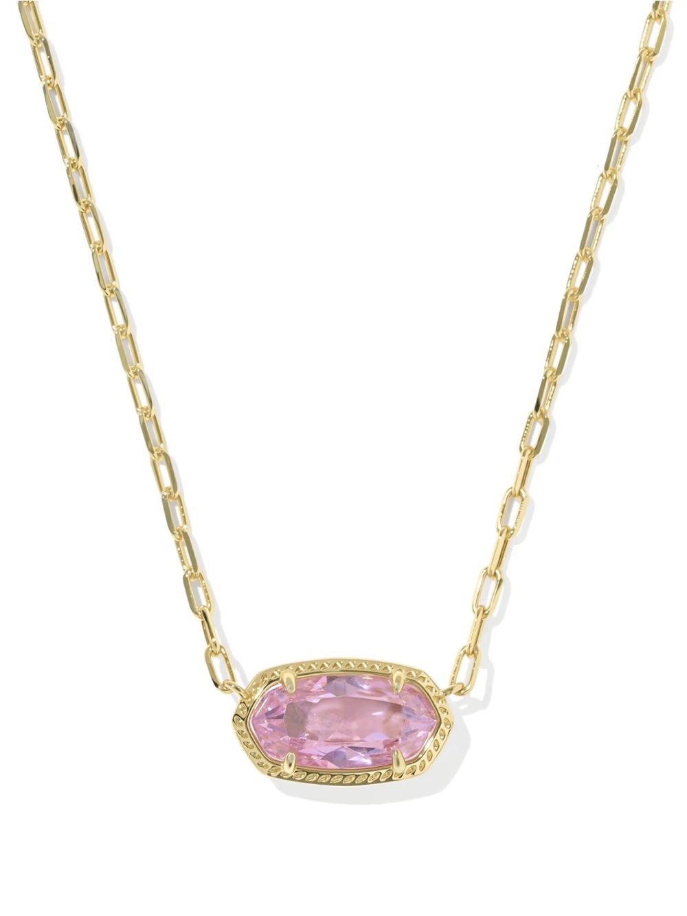 Kendra Scott Gold Necklace with Pink Pendant